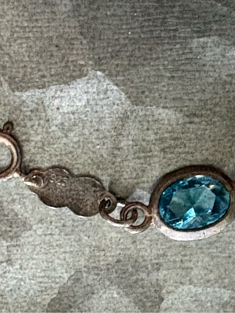 Multicolor Gemstone Link Bracelet - Silver .925 - Picture 2 of 5